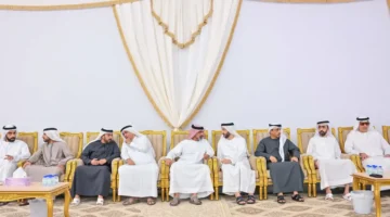 واجب العزاء.. عمار بن حميد يواسي أسرة الفقيد عبد العزيز محمد ماجد بآل مكتوم